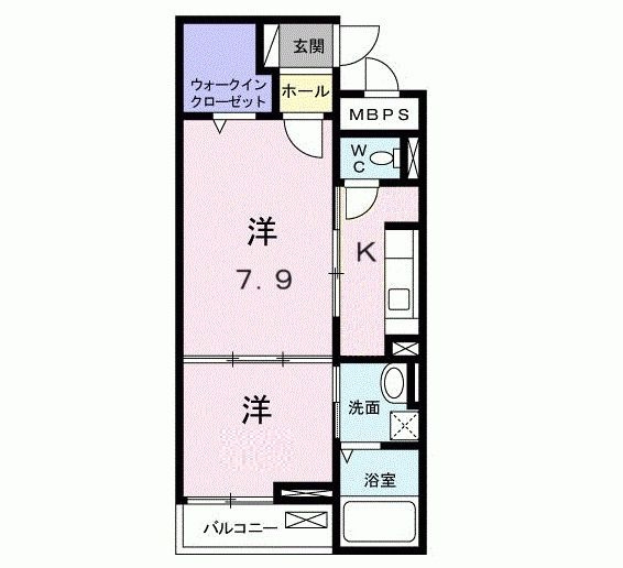 メゾン　ド　リッシュの間取り|間取りです。
