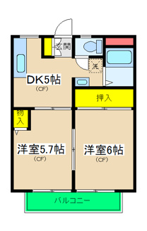 【間取り】 | ドエルアルス神大寺Ⅱ | ドエルアルス神大寺Ⅱ　間取り図
