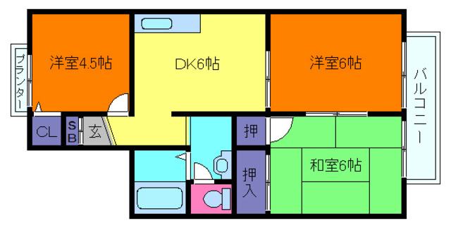 セジュール魚崎の間取り