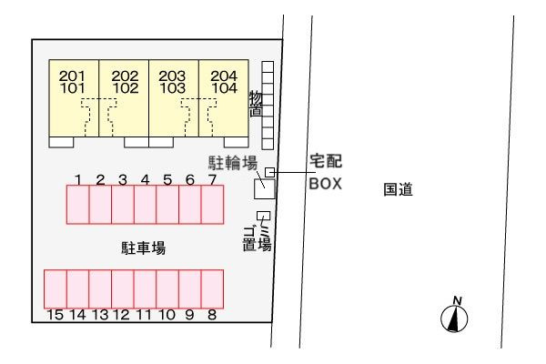 パーシモン　Ｅの駐車場