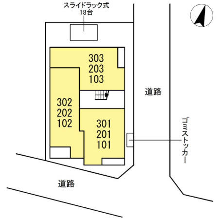 ラウンド・ジンの区画図