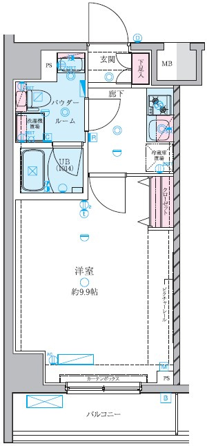 GENOVIA白糸台skygardenの間取り