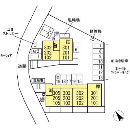 ヴィラージュたまプラーザ 桜の区画図