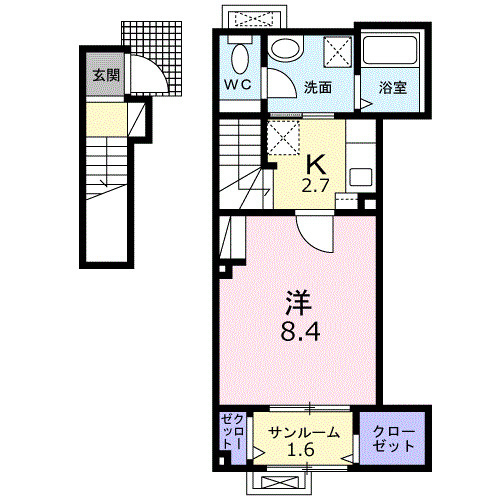 グリーンピア　Ａの間取り