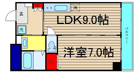 エルセレーノ住之江の間取り