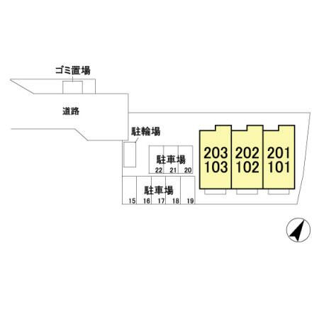 サンライズガーデンⅡの区画図