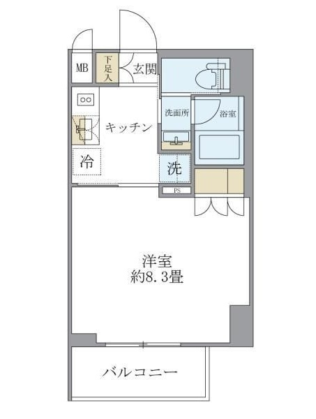 レクシード両国駅前の間取り|間取りです。