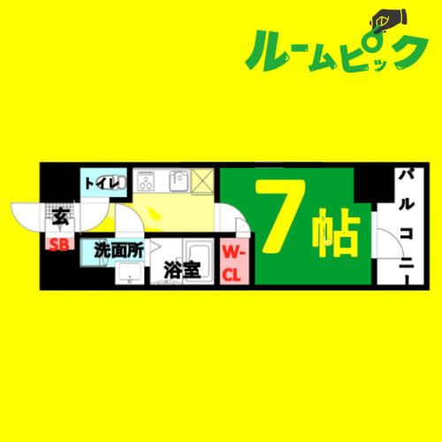 エスリード大須プレシア　名古屋市賃貸　仲介手数料無料の間取り