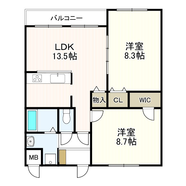 デルニエの間取り