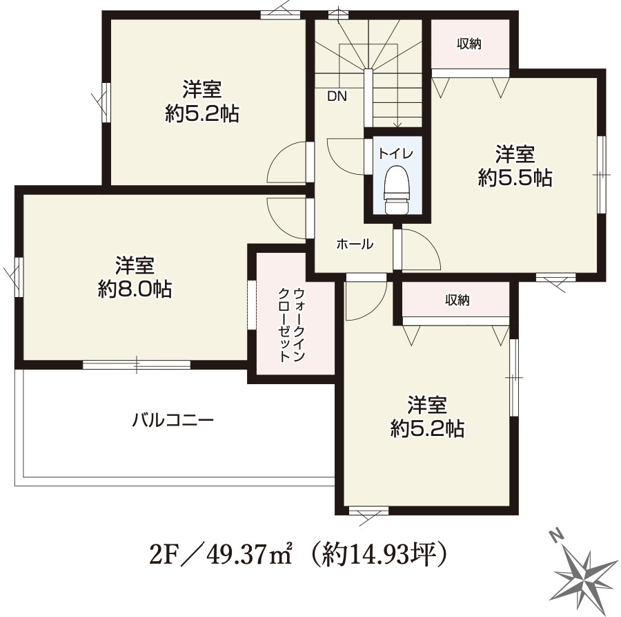 【仲介手数料無料】入間市　下藤沢３期　全１棟　入間市の不動産なら西武ハウジングの間取り