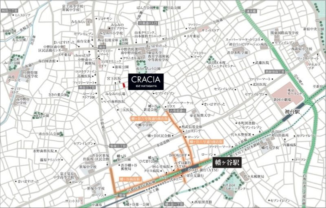 【地図】クレイシアIDZ幡ヶ谷