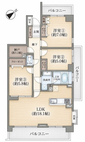 【間取り】 | 鷺沼南パーク・ホームズヴィエント