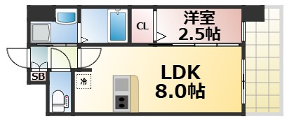 【間取り】 | Luxe玉造南　仲介手数料無料