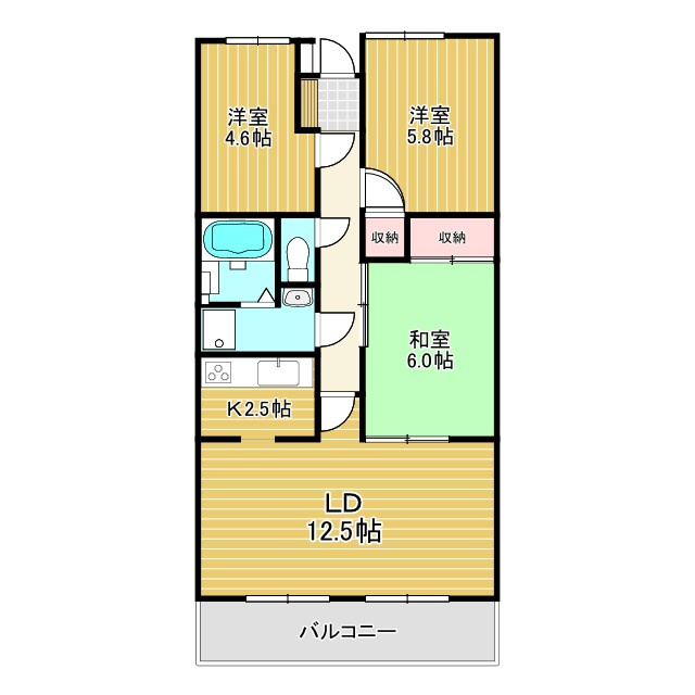 グランドハイツ西片貝の間取り|■ファミリーにも安心の3LDK