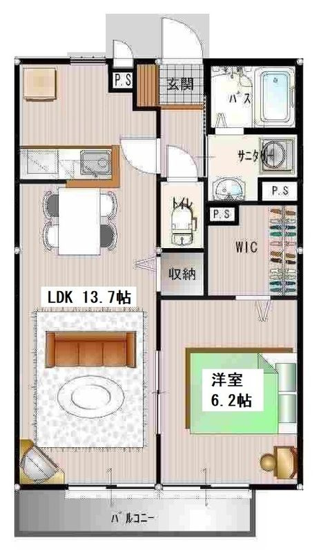 フラッツァ扇町屋の間取り