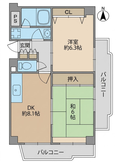 【間取り】 | エクセレントライフ寿
