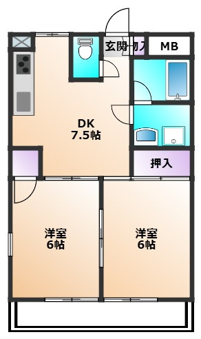 パティオ仲町の間取り