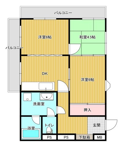 高宮オークマンションの間取り