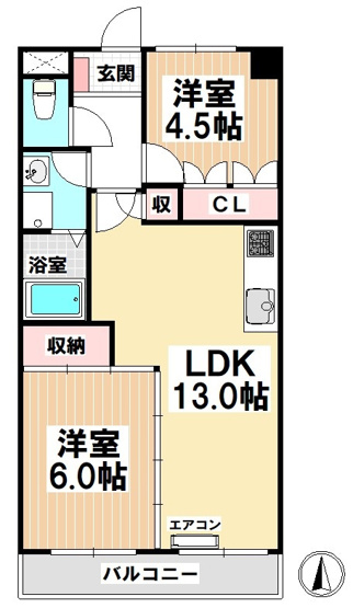 【間取り】 | セントラルハイツ星の門