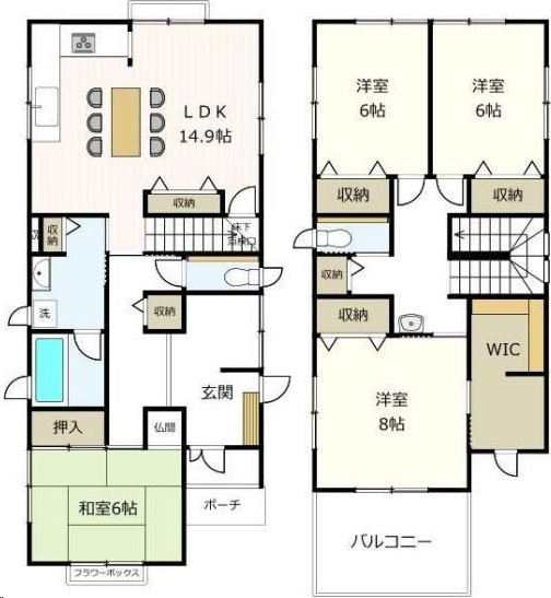 本町三丁目戸建の間取り