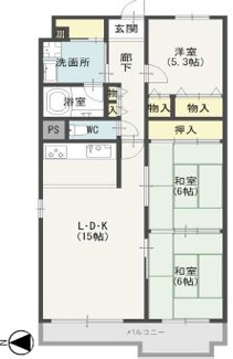 【間取り】 | ネオコーポ明舞弐番館 | ３ＬＤＫ