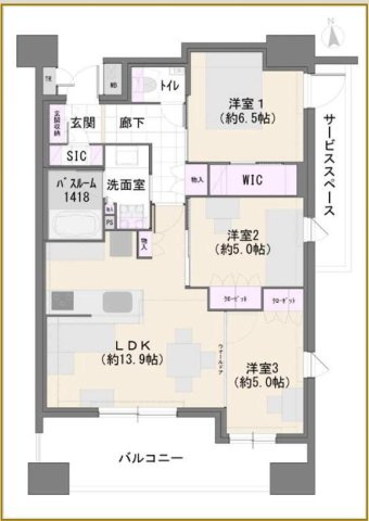 ウエリス千代田東神田の間取り