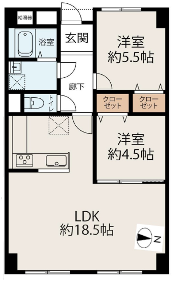 杉谷パークマンションの間取り