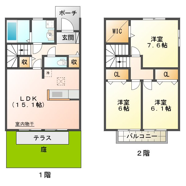 ソレイユ清水通の間取り