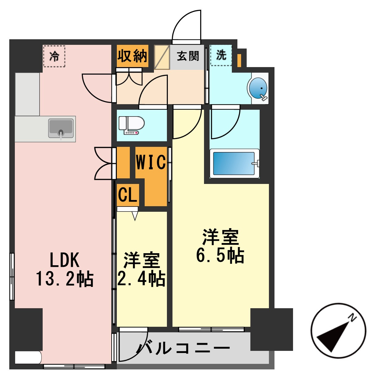 デュオフラッツ一之江Westの間取り