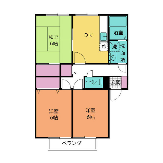 キャトルセゾン　Ｃの間取り