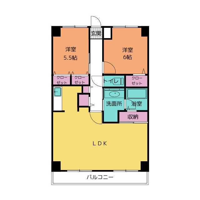 マンションベルシーの間取り