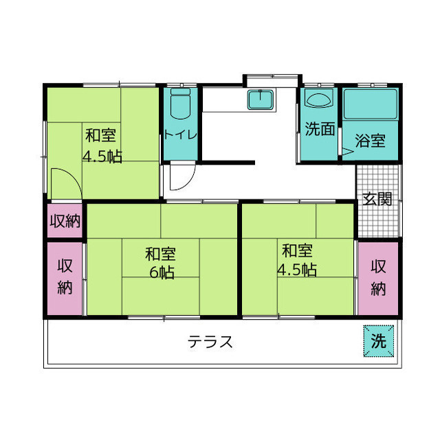 柏木借家　Ｓ１の間取り