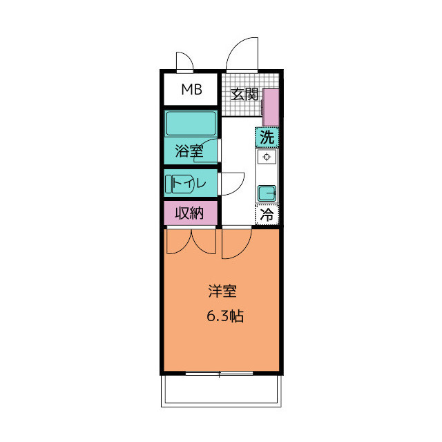 ヒルズ岡の宮の間取り