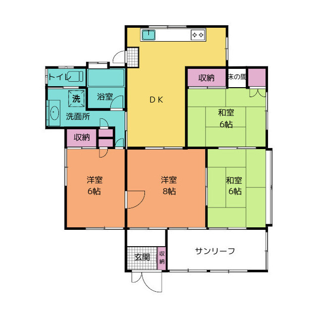 奥田戸建の間取り