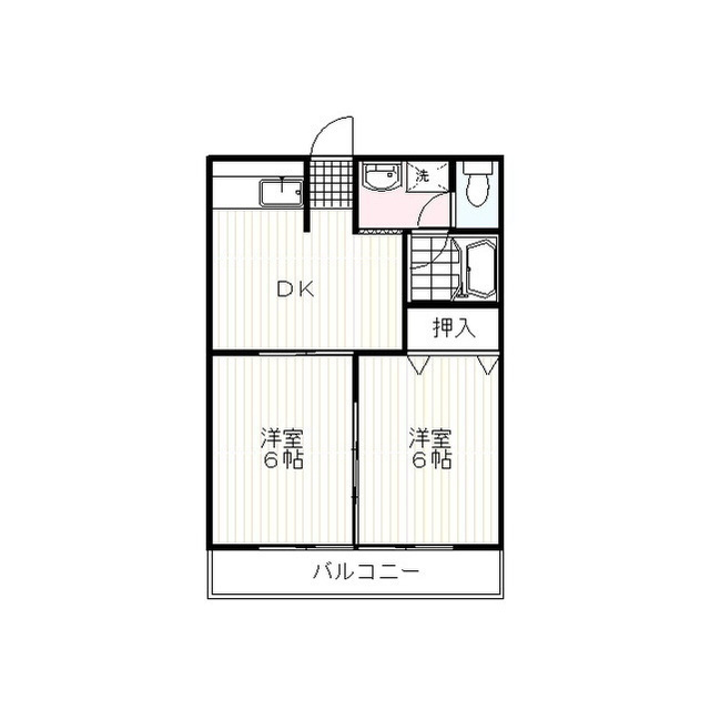 高砂ハイツ　Ｂの間取り