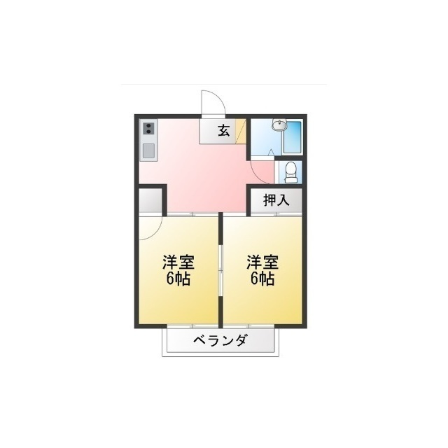 シティハイツやまみちＢの間取り