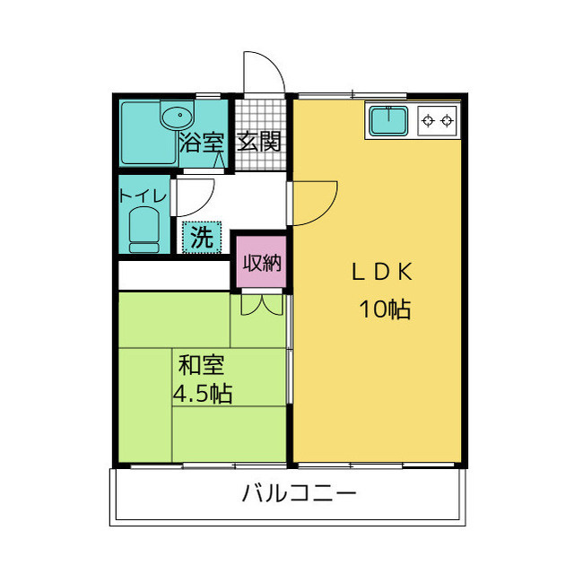 コーポカツマタＢの間取り