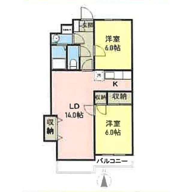 コーポ中山　Ａの間取り