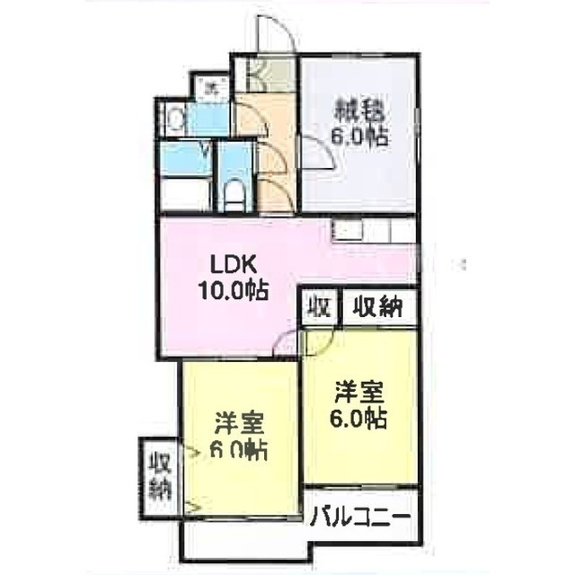 コーポ中山　Ｂの間取り