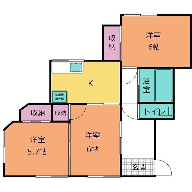 高杉アパートの間取り