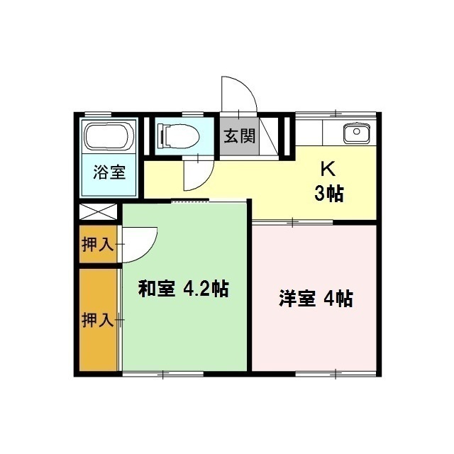 シティハイムカツマタの間取り