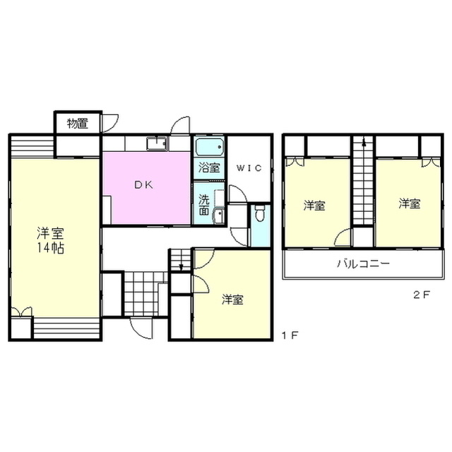 勝間田戸建貸家の間取り