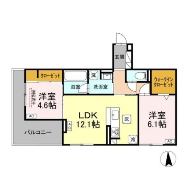 Ｄ-ｃｒｉｎｕｍ川島田の間取り