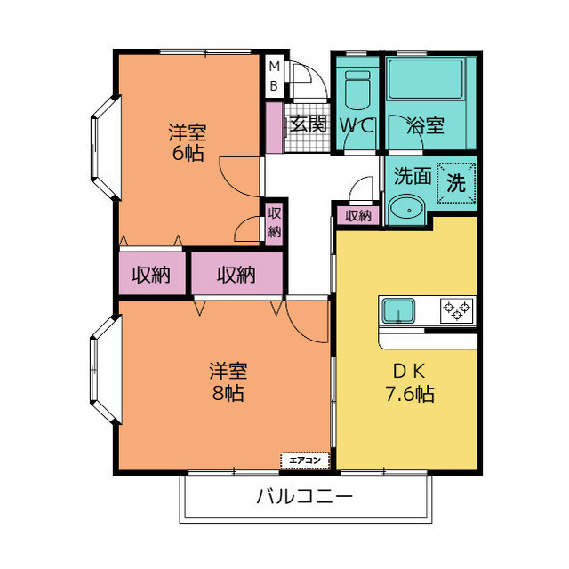 Ｓｅｅｄ　Ｌｅａｆ　Ｍ’ｓの間取り