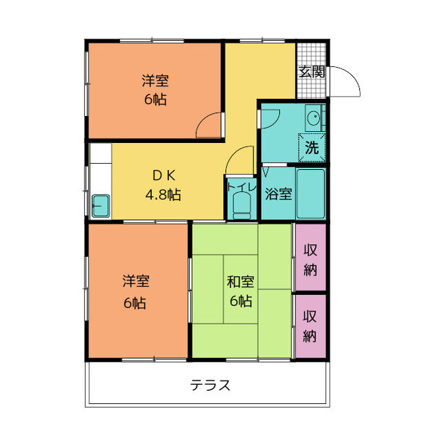 レアールコーポアキタⅡの間取り