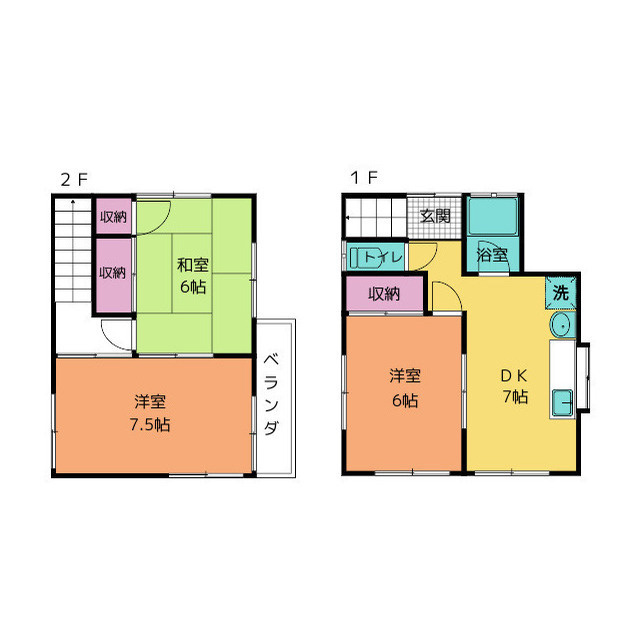 原一戸建の間取り