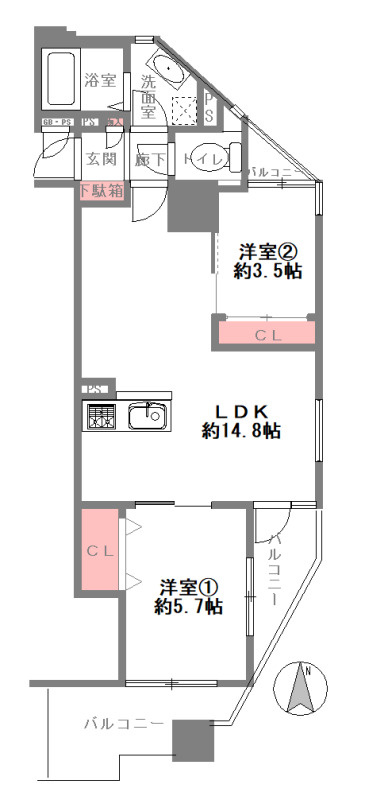 朝日プラザ御崎の間取り