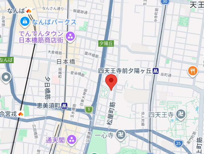 プレサンス四天王寺前夕陽ヶ丘　凛宮の地図