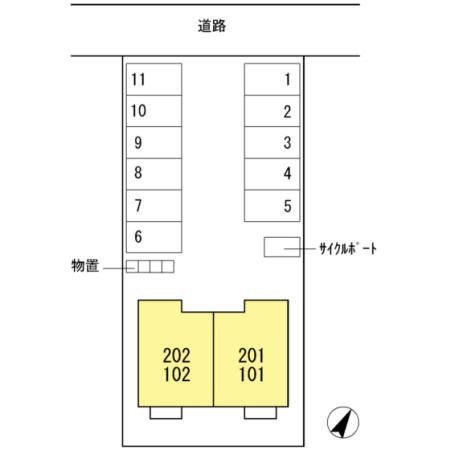 Confort Shigino(コンフォール シギノ)の区画図
