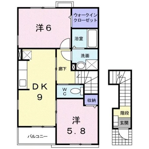 エレガンス　Ａの間取り